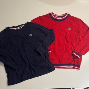Lacoste Kids Red sweater and Navy Shirt